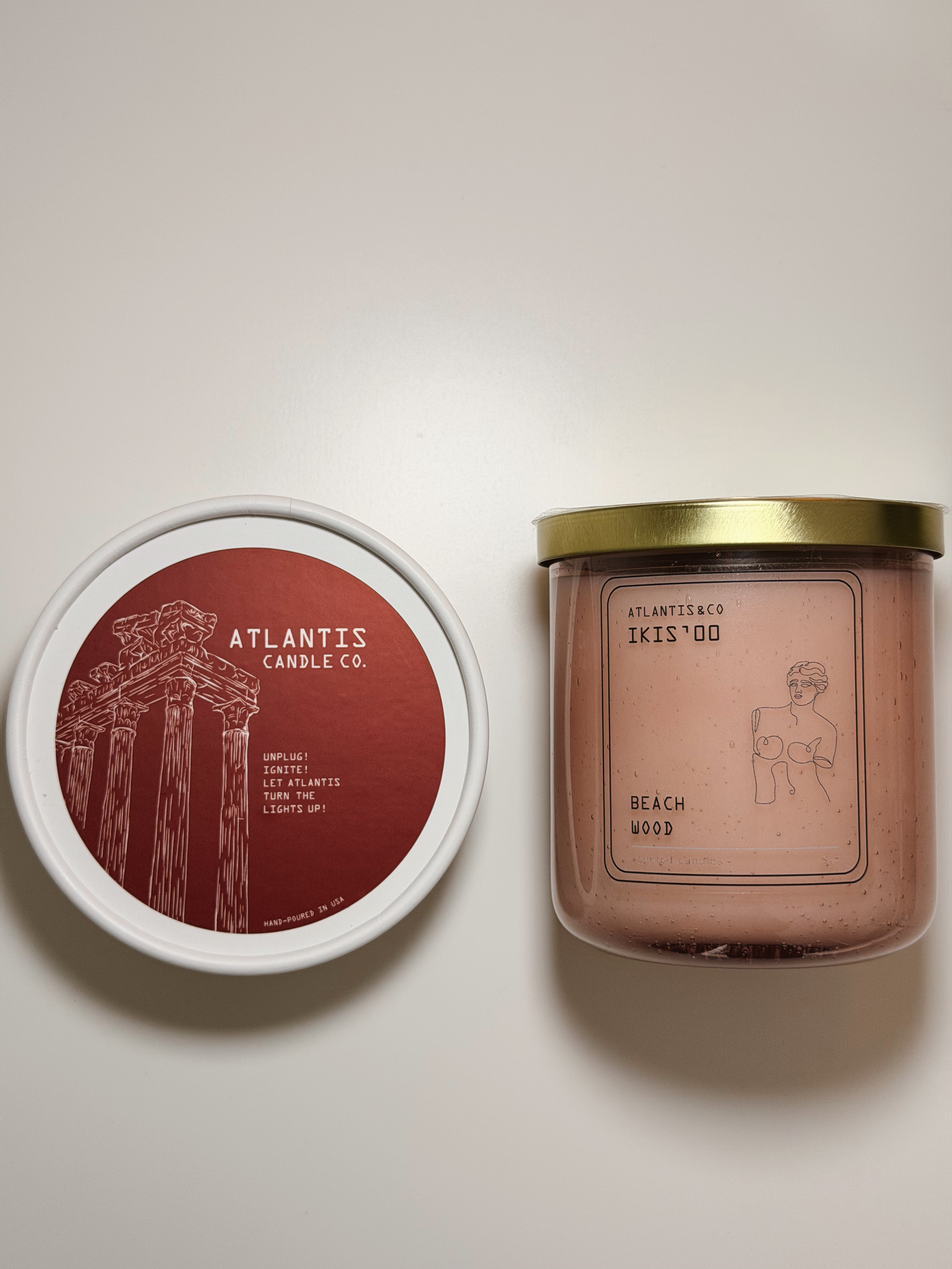 PINK BUBBLE BEACH WOOD CANDLE