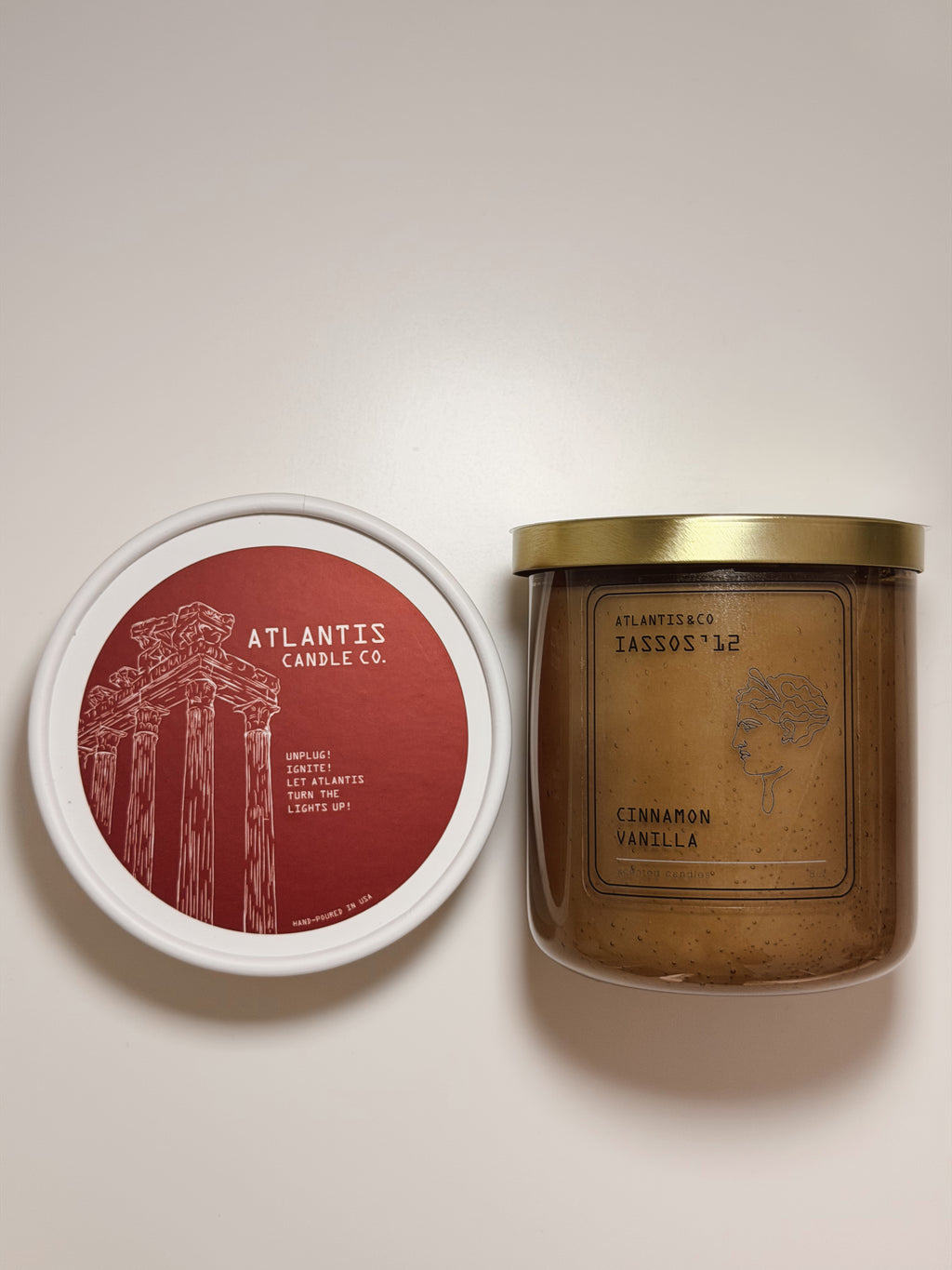 AMBER BUBBLE CINNAMON VANILLA CANDLE