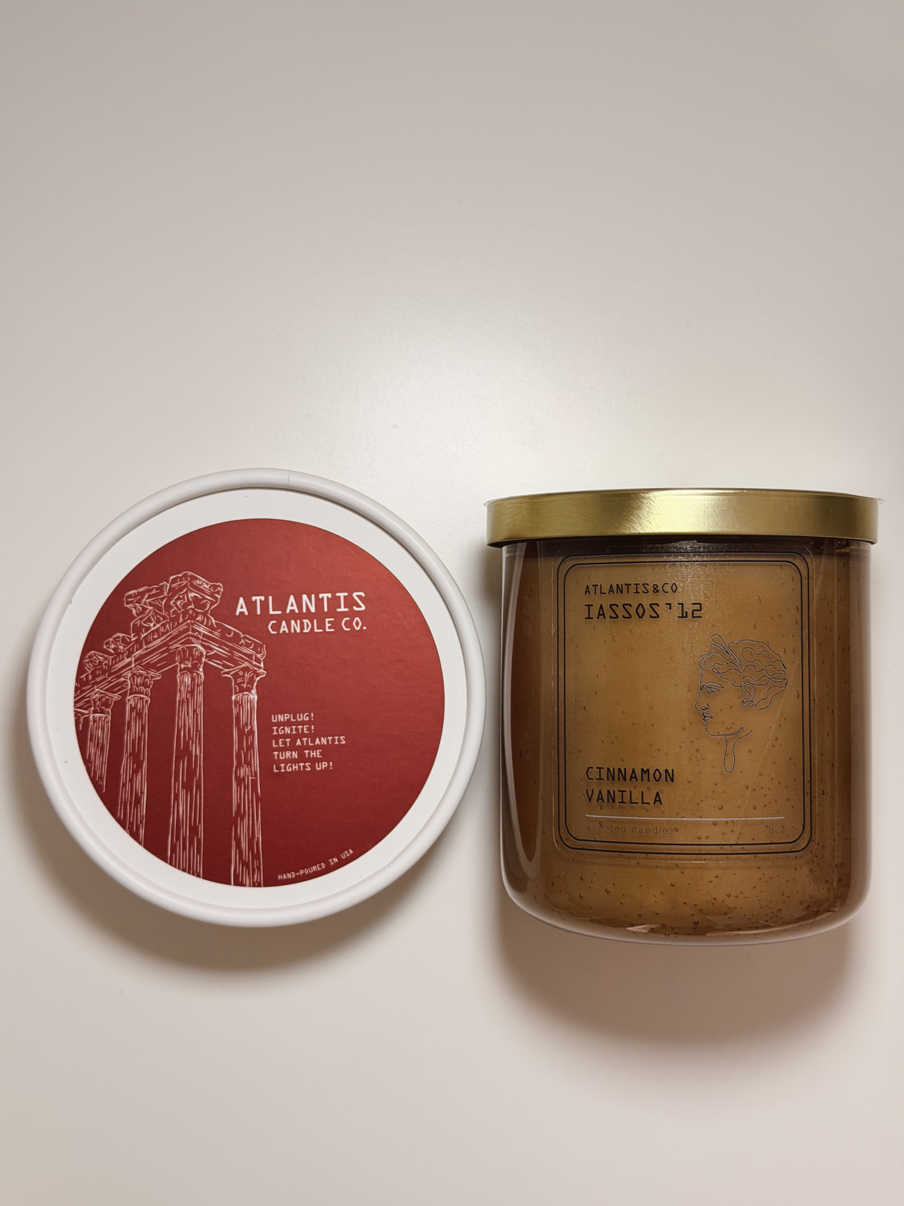 AMBER BUBBLE CINNAMON VANILLA CANDLE